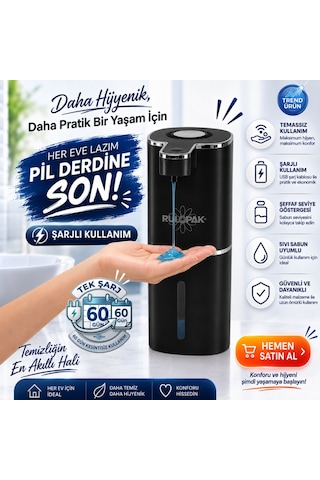 403835 Sensörlü Tezgahüstü Sıvı Sabun Dispenseri Siyah