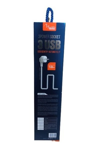 Mate Akım Korumalı Priz 3lü + Usb Çıkış