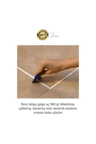 Premium Fayans Arası Bej Hazır Derz Dolgu Gaga Uç Tüp Mermer Mutfak Banyo Zemin Duvar Onarıcı