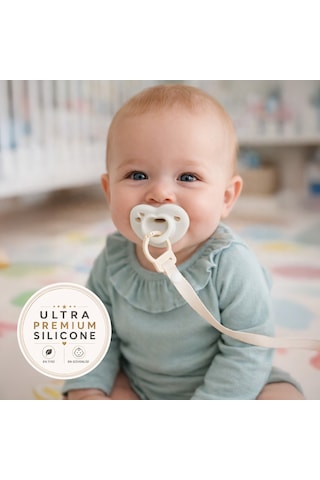 Tgm Baby Ultra Premium Silikon Kalpli Emzik Plus Beyaz - Krem