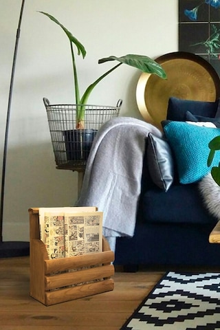 Grootland Ahşap Dergilik Kitaplık Gazetelik