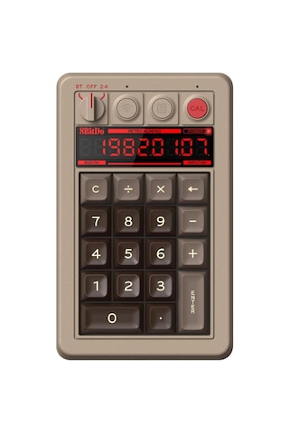 8bitdo Retro 18 C64 Edition Kablosuz Mekanik Numpad,hesap Makinesi Modu,windows Ve Android Uyumlu Kahverengi