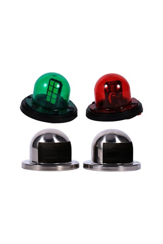 Shineyee Deniz Gemisi Navigasyon Lambası, 16 Ledli Kırmızı+yeşil , Paslanmaz Çelik, Su Geçirmez Ip68, Kolay Montaj, 2 Adet Set