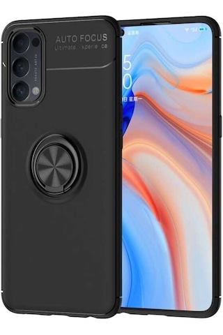 Oppo Reno 4 Kilif Lens Yüzüklü Tam Korumali Silikon Kapak 463563081