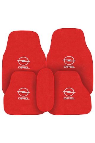 Opel Nakışlı Kırmızı Oto Halı Paspas Opel Sarı Araç Seyahat Boyun Yastığı & Opel Oto Aksesuar
