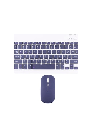 Novstrap Samsung Uyumlu Galaxy Tab A11 Plus İle Türkçe Q Bluetooth Klavye Mouse Seti Şarjlı Optik