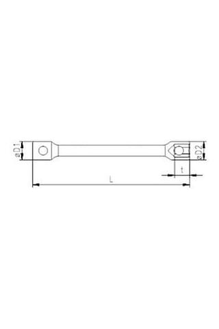 Izeltaş 1870 Ağır Tip Bijon Anahtarı Iki Ağız Uzun 24X27Mm