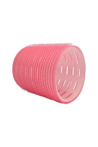 Croc 4lü Büyük Boy Plastik Bigudi Pembe Cb23 - Cırtlı Yapışkanlı Saç Bigudisi Pembe