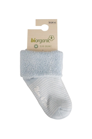 Kitikate Bibaby Biorganic Mom And Dad Kaymaz Çorap 68354 Mavi