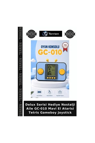 Delux Serisi Hediye Nostalji Aile Gc-010 Mavi El Atarisi Tetris Gameboy Joystick