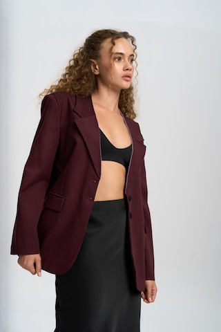 Mai Studios Co. Volda Yaka Detay Bordo Blazer Bordo