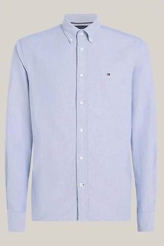 Tommy Hilfiger Erkek Mavi Solid Heritage Oxford Gömlek Mavi