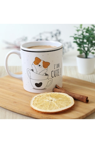 Keramika Cute Cat Silindir Kupa 10 Cm