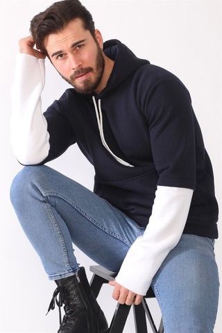 1042 Dewberry Erkek Sweatshırt-lacivert Lacivert