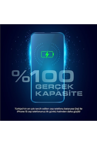 Deji Apple Uyumlu iPhone 15 Mucize Batarya