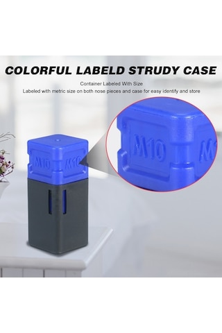 Tongxida Alüminyum M10 Çelik Alaşımlı Somun Çekme Penessi - Plastik Saklama Kutusu