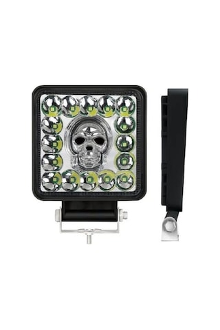 Kurukafa 16 Led Fonksiyonlu Kare Off Road Sis Farı Çalışma Lambası 12v