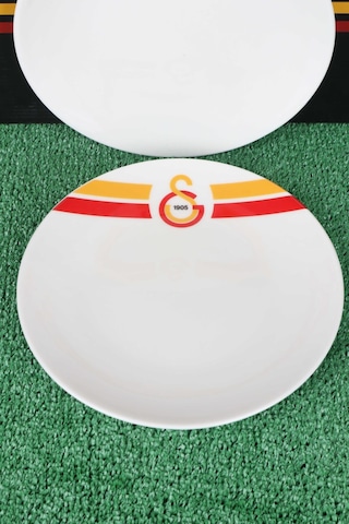 Dekomus İle Lisanslı Galatasaray 6 Kişilik Porselen Servis Tabağı Seti
