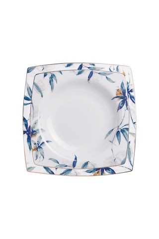 Korkmaz Bone Collection 60 Parça Kare Yemek Takımı A8463 Beyaz