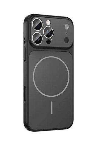 İphone 15 Pro Max Uyumlu Ag Glass Koruyucu Kılıf İphone 17 Pro Max Görünümlü Siyah
