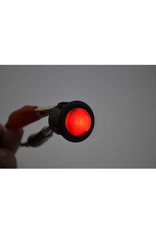 26mm 12v Kırmızı Işıklı Power Logolu 1-0 Kalıcı Anahtar Yuvarlak