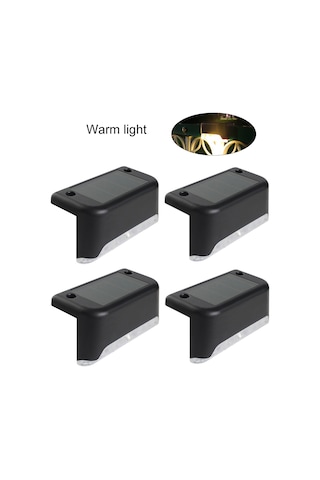 Gajeena 4'lü Güneş Enerjili Basamak Lambası, Otomatik Işık Kontrolü, Ip65 Su Geçirmez, 8-10 Saat Aydınlatma, Islak Işık, Bahçe Duvar Cephesi Jardin