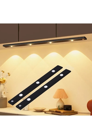 2 Adet 40cm Led Sensörlü Usb Şarjlı Mıknatıslı Mutfak,dolap Işık