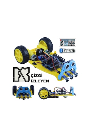 2wd Multitron Araç Kiti V1çizgi İzleyen Engelden Kaçan Bluetooth Demonte
