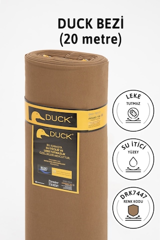 Premier Metrelik Duck Keten Kumaş Su İtici Bez 20 Metre Drk7447 - Kahverengi