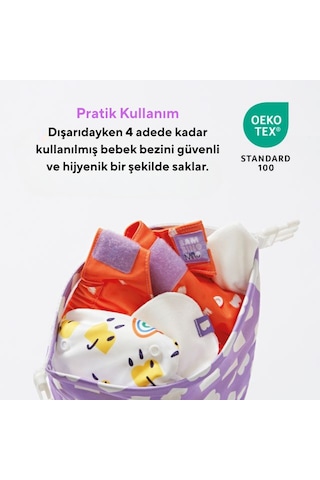 Bambino Mio Su Geçirmez Bebek Bezi Taşıma Çantası Wet Bag Bold Çok Renkli