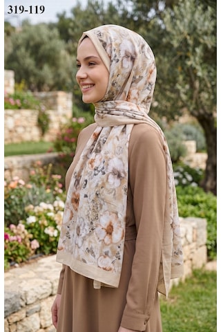 Sharell Desenli Bambu Kraş Pamuk Şal 319-119 Çok Renkli