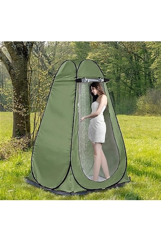 Kamp Alanı Duş Giyinme Wc Çadırı Fotoğrafcı Prova Kabini 190x120x120 Siyah