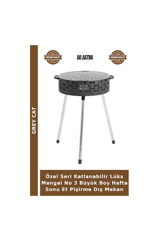 Özel Seri Katlanabilir Lüks Mangal No 3 Büyük Boy Hafta Sonu Et Pişirme Dış Mekan Çok Renkli