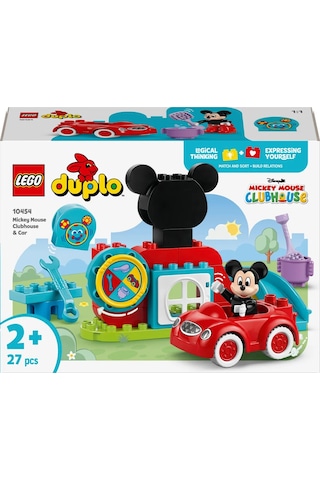 LEGO® DUPLO® | Disney Mickey Fare’nin Kulüp Evi ve Arabası 10454 - 2 Yaş ve Üzeri Çocuklar için Eğitici Oyuncak Yapım Seti (27 Parça)