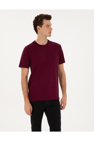 Pierre Cardin Erkek Plum Tişört 50308037-vr177 Plum