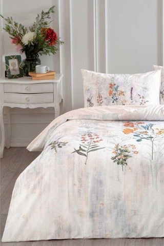 Özdilek Floraison New Çift Kişilik Nevresim Takımı Somon