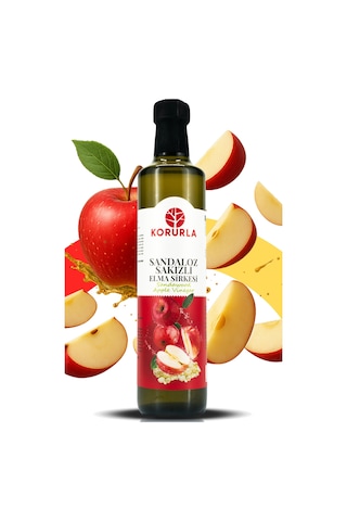 Sandaloz Sakızlı Elma Sirkesi Doğal Fermantasyon Sandalwood Apple Vinegar 500 Ml