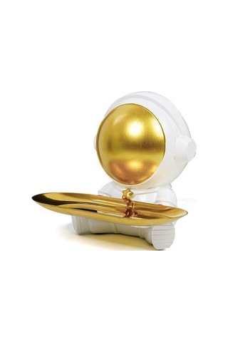 Opulentliving Reçine Astronot Heykeli, Anahtar Telefon Saklama, Suntek Konteyner Bibloları İçin Tepsi Orta Boy Orta