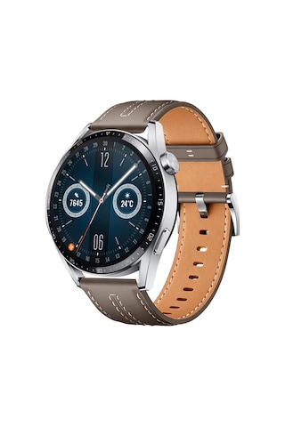 Huawei Watch Gt3 Pro Gt3 Gt2 46mm İle Uyumlu Dikiş Desenli Deri Metal Tokalı Akıllı Saat Kordonu