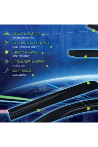 Mitsubishi Canter Fuso Fe7 / Fe8 2006 2007 2008 2009 2010 2011 2012 2013 Uyumlu Sport Style Cam Rüzgarlığı 2li Sunplex