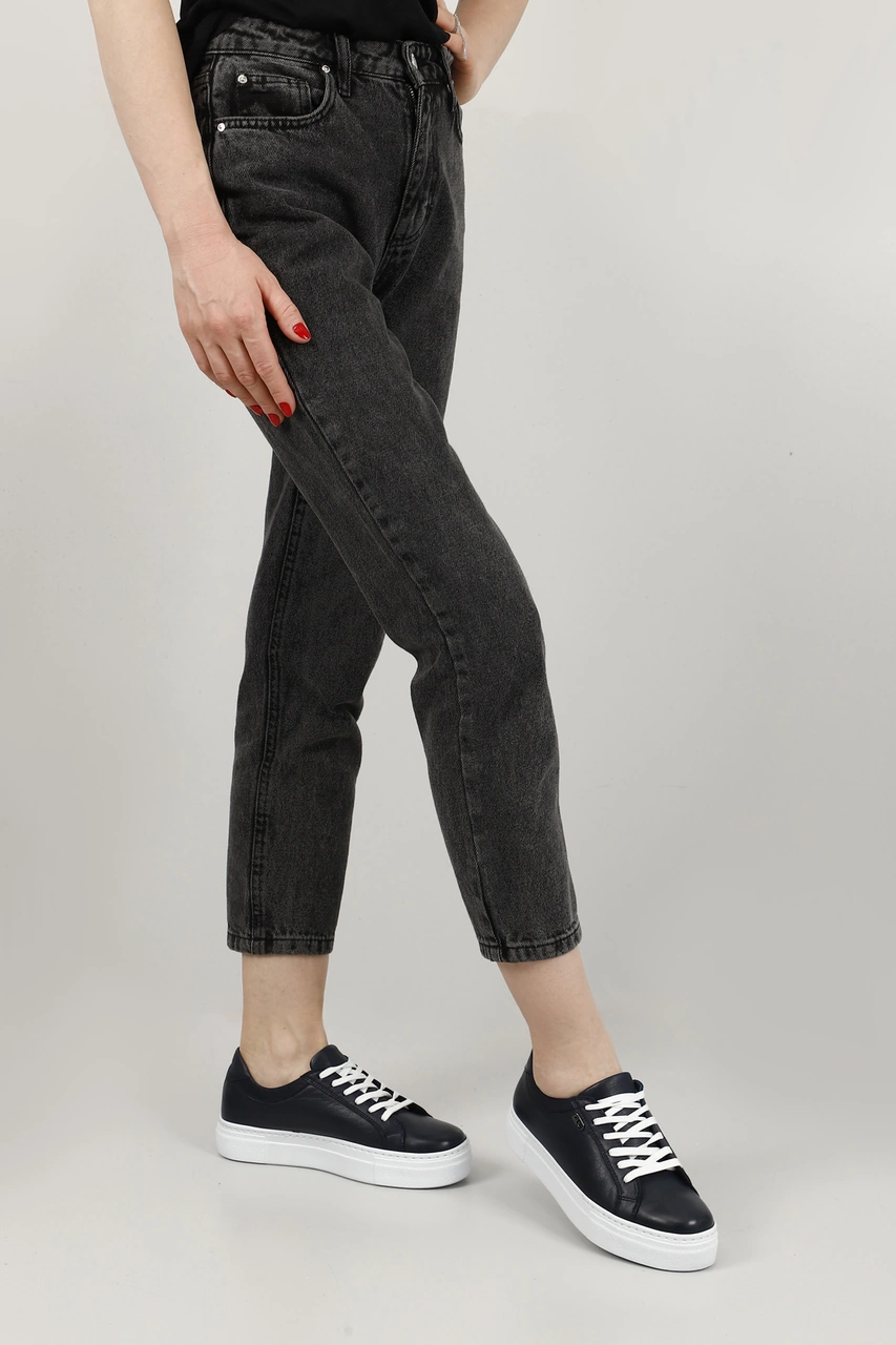 Gönderi(R) Gönderi R Kadın Lacivert Antik Bağcıklı Dolgu Taban Hakiki Deri Sneaker Gdza13424240 Lacivert
