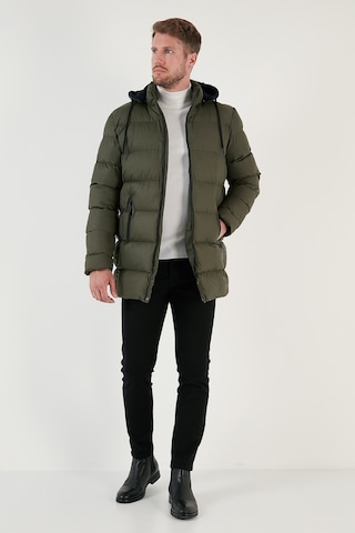 Buratti Slim Fit Suya Ve Rüzgara Dayanıklı Çıkarılabilir Kapüşonlu Şişme Erkek Mont 649009 Haki