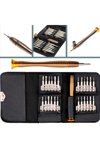 Omeniv 24 İnce Uç Full Set Tornavida Takım Kompakt PU Deri Kılıf Çok Renkli