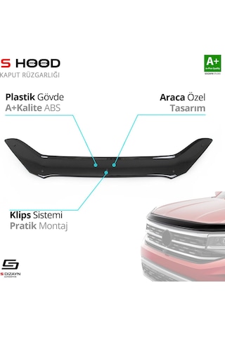 S-dizayn Hyundai Getz Abs Plastik Kaput Rüzgarlığı 2006-2011 A+kalite