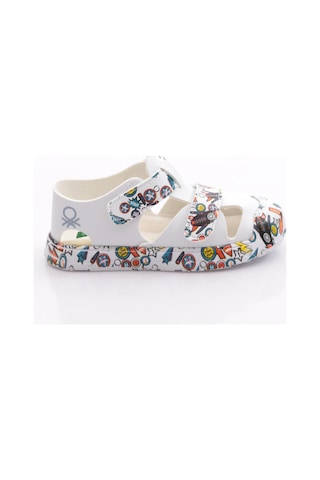 Benetton Bn-1410 Çocuk Sandalet Beyaz Sarı
