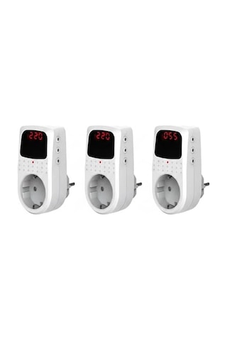 Akım Korumalı Regülatör Priz - 4000w Yüksek Güç, Düşük Voltaj Koruması 150v-210v , Yıldırım Ve Çocuk Emniyetli Voltaj Sabitleyici Koruyucu Priz 1