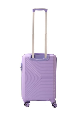 Mçs Bavul Büyük Ve Kabin 2li Set Kırılmaz Silikon Valiz V374 Lila Lila