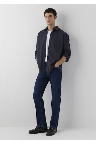 Mavi Uzun Kol Gömlek Dark Navy Lacivert