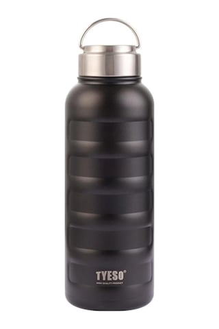 Paslanmaz Çelik Termos Su Şişesi 360ml Vakumlu Kapak Siyah İthal Ürün Siyah