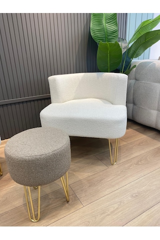 Elegance Çay Seti Berjer Ve Puf Takımı